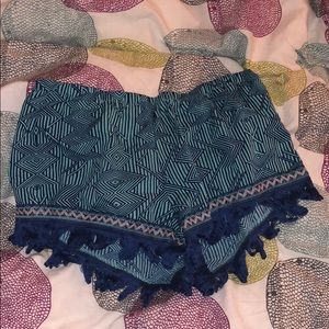 Blue polyester short